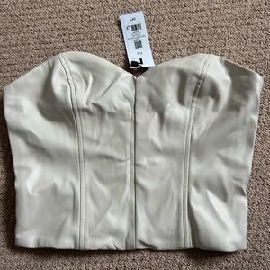 Dynamite Cream Strapless Top